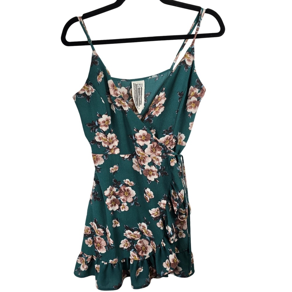 Free People Teal Floral Mini Dress